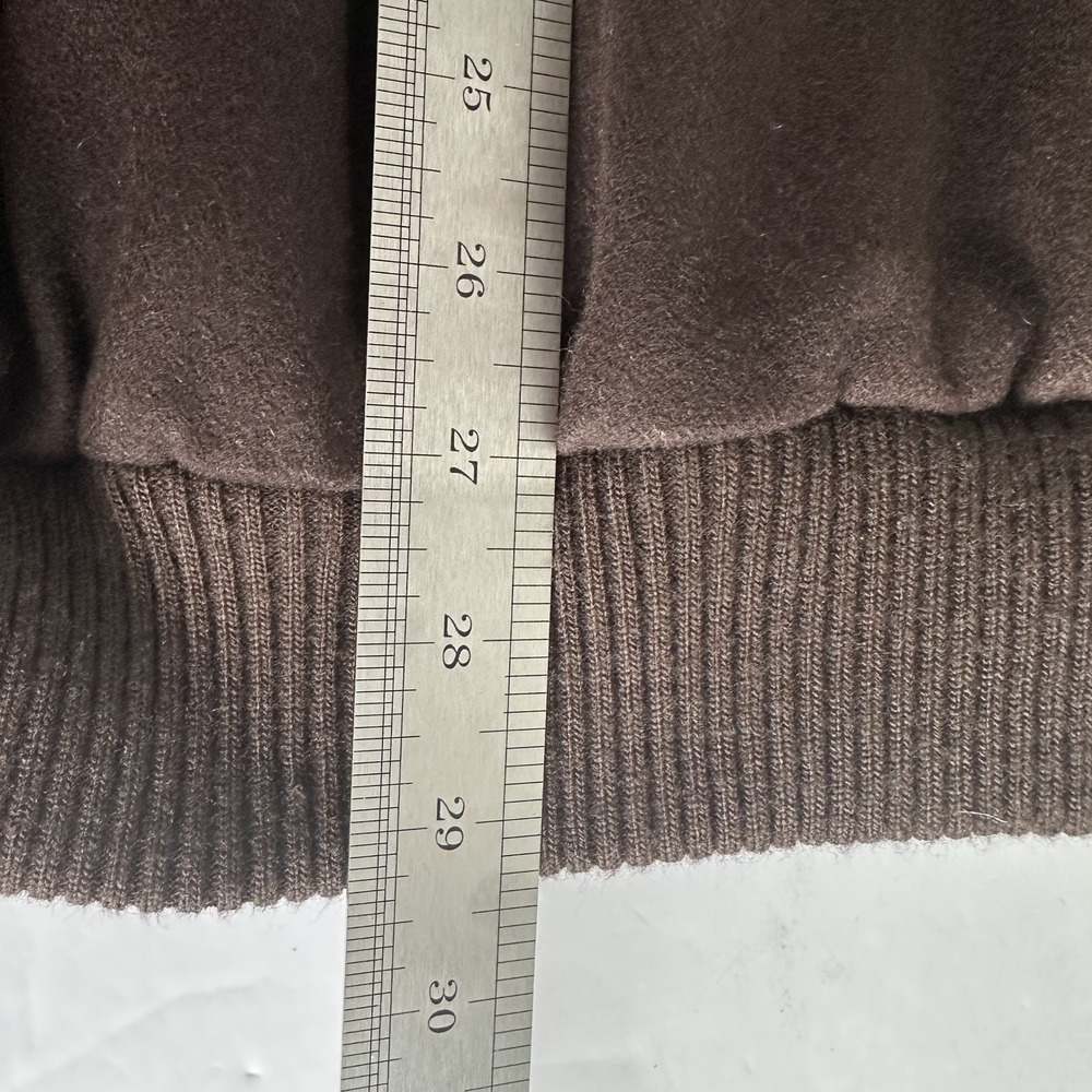 ROBERT PHILLIPE NEW YORK Wool Blend Bomber Jacket Size L Men's Brown City Chores - Picture 11 of 15